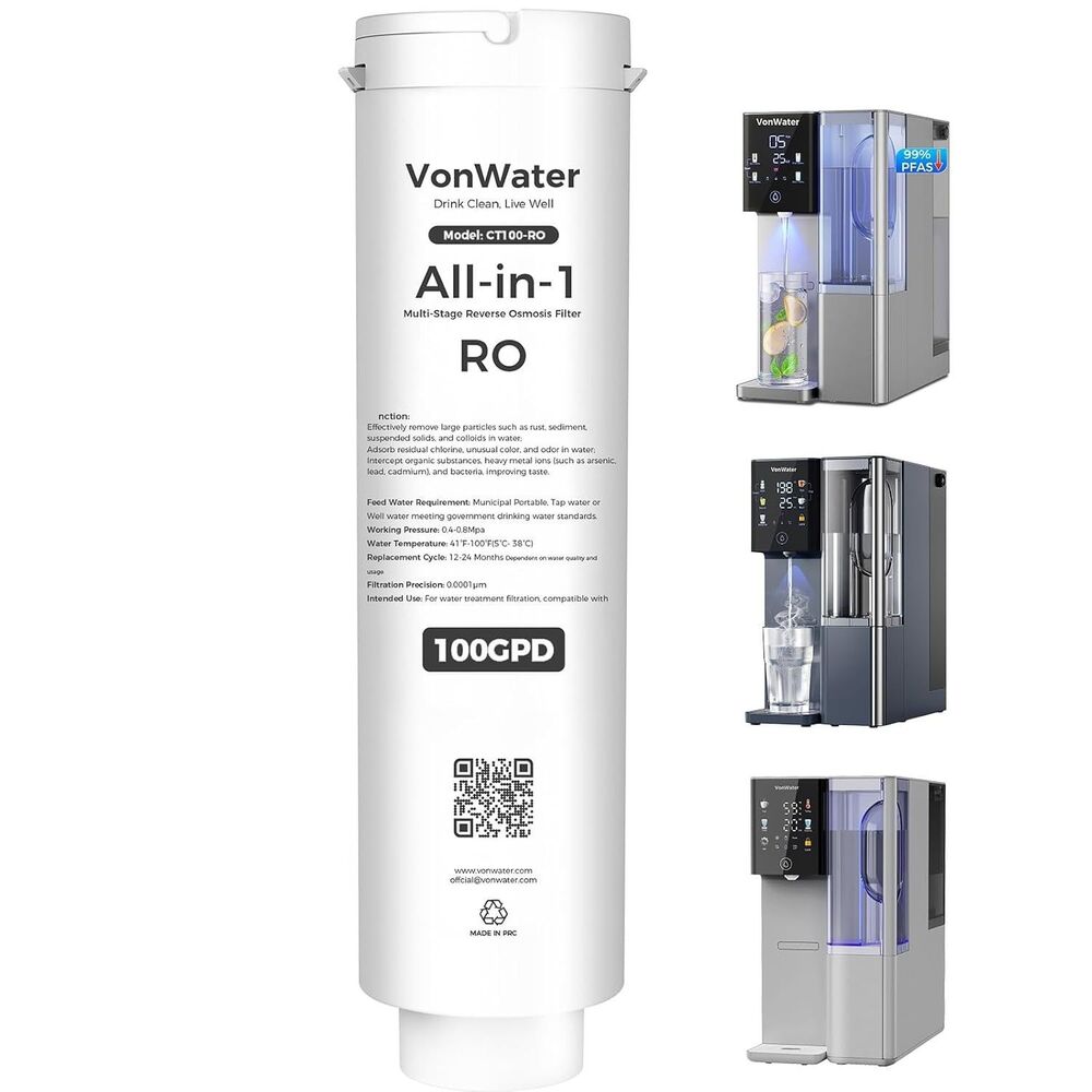 VonWater RO All-in-1 Filter CT100-RO Replacement 100GPD NEW Sealed